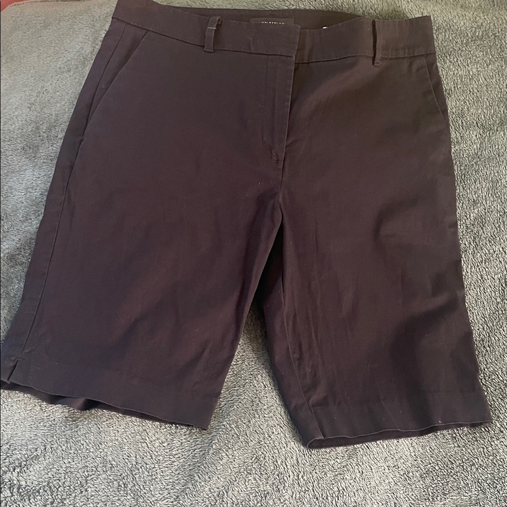 Ann Taylor Black Bermuda Shorts with Belt Loops